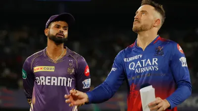 RCB vs KKR : श्रेयस अय्यर का टॉस के दौरान बना मजाक, टीम मैनेजमेंट की बड़ी गलती से भूल बैठे Playing XI, जानें क्या है मामला?  - shreyas iyer troll on toss for forget playing xi of kkr team rcb vs kkr ipl 2024