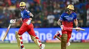 RCB's batting maestros Virat Kohli (left) and Faf Du Plessis in this frame. (Getty)