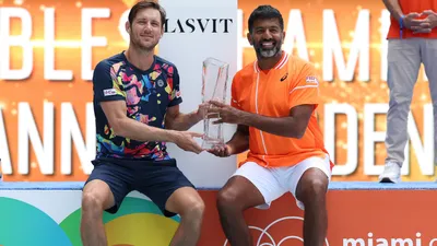Indian tennis player Rohan Bopanna Matt Ebden Win Miami Open Title Reclaim World No 1 Ranking