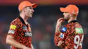 Sunrisers Hyderabad's Pat Cummins (left) and Aiden Markram. (Getty)