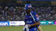 Rohit Sharma walks back to the dugout after a golden duck (Screengrab: X)