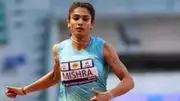 Indian sprinter Aishwarya Mishra in action. (Screengrab: Instagram/Aishwarya Mishra)