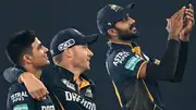 Shubman Gill, David Miller and Vijay Shankar celebrate a wicket (Getty Images)