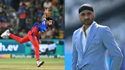 Royal Challengers Bengaluru's Mohammed Siraj (L) and former Indian spinner Harbhajan Singh. (Getty)