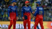 Faf du Plessis (L), Virat Kohli (C) and Dinesh Karthik (R). (PC: Getty)