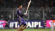 KKR opener Sunil Narine celebrates his maiden T20 century (Getty Images)