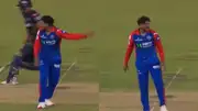 Kuldeep Yadav gets mad at DC teammate (credit: Twitter screen grab)