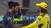 LSG was spotted removing his cap before shaking hands with MS Dhoni post LSG vs CSK match. (Screengrab-X)