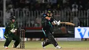 Mark Chapman playing a shot during 3rd T20I (Getty)