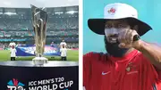 T20 World Cup trophy (L) and Wasim Jaffer (R). (PC: Getty).