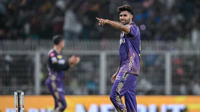 Harshit Rana pulls out of his flying kiss celebration realises his mistake later after dismissing Abishek Porel in KKR vs DC IPL 2024 clash