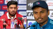 Oman captain Aqib Ilyas and Nepal captain Rohit Paudel in frame (Getty)