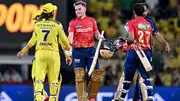 MS Dhoni shakes hands with Sam Curran after PBKS' seven-wicket win (Getty Images)