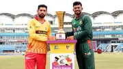 Sikandar Raza and Najmul Hossain Shanto in frame (credit: Bangladesh Cricket)