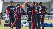 USA cricketers celebrate a wicket (Photo Courtesy: USA Cricket, X)