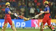 Royal Challengers Bengaluru's Virat Kohli (L) greets teammate Will Jacks during their IPL 2024 clash against GT. (Getty)