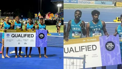Paris 2024 Indian womens mens 4x400m relay team qualifies for Olympics
