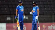 Richa Ghosh and Harmanpreet Kaur having a discussion during Bangladesh clash (Photo Courtesy: BCCI Women, X)