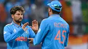 Kuldeep Yadav celebrates a wicket with Rohit Sharma (File Photo: Getty Images)