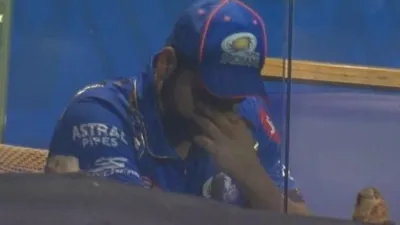 rohit sharma spotted crying in the dressing room after getting out fans get tensed video viral srh vs mumbai indians ipl 2024
