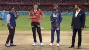 Pat Cummins and KL Rahul at the coin toss (Screengrab: X)