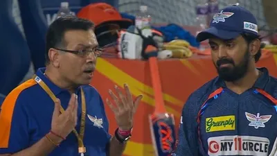 LSG owner sanjiv goenka heated chat with kl rahul after sunrisers hyderabad one sided win