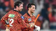 SRH's star batters Travis Head (left) and Abhishek Sharma in this frame. (Getty)