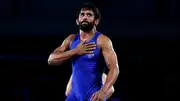 India's star wrestler Bajrang Punia in this frame. (Getty)