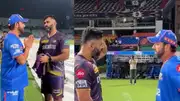 Former MI skipper Rohit Sharma and KKR's assistant coach Abhishek Nayar were spotted having a chat ahead of KKR vs MI clash. (Screengrab-X)