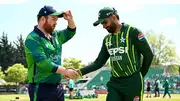 Paul Stirling and Babar Azam in frame (Twitter)