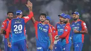 Delhi Capitals plays celebrate a wicket against Rajasthan Royals (Getty Images)