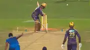 Sunil Narine gets bowled by Jasprit Bumrah (Screengrab: X)