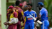 Tilak Varma and Hardik Pandya shake hands with West Indies players (File Photo: Getty Images)