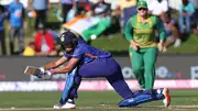 Harmanpreet Kaur plays a sweep shot against South Africa (File Photo: Getty Images)