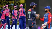 From left: RR captain Sanju Samson with his teammates and LSG skipper KL Rahul and DC captain Rishabh Pant in this frame. (Getty)