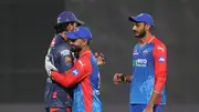 Rishabh Pant of Delhi Capitals and KL Rahul of Lucknow Super Giants handshake after their IPL 2024 clash on May 14. (Getty)