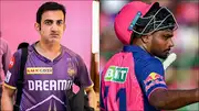 KKR mentor Gautam Gambhir and Rajasthan Royals captain Sanju Samson