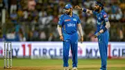 MI captain Hardik Pandya (right) and Rohit Sharma in this frame. (Getty)