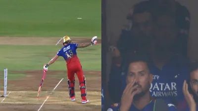 Faf du Plessis run-out: फाफ डु प्‍लेसी को भी नहीं हुआ यकीन, विराट कोहली भी रह गए हैरान, RCB के कप्‍तान के रन आउट पर बवाल, Video  - ipl 2024 Faf du Plessis run-out Virat Kohli in shock rcb vs csk video 