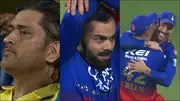 MS Dhoni sits in dugout as RCB players celebrate win over CSK (Screengrab: X)