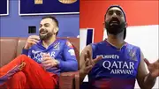 Virat Kohli laughs during Dinesh Karthik's speech in the dressing room (Screengrab: RCB, X)