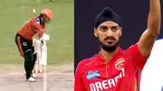 PBKS' Arshdeep Singh rattles SRH's Travis Head's stump with a ripper to send SRH superstar packing on golden duck. (Screengrab-X)