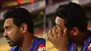 RCB's Swapnil Singh tries to hold back tears (Screengrab: RCB, X)