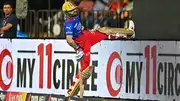 Virat Kohli stretching his leg before going out to bat against CSK (Getty Images)