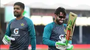 Pakistan's star batters Babar Azam (left) and Mohammad Rizwan in this frame. (Getty)