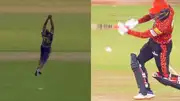 Andre Russell takes gravity-defying catch to send marching orders to Abhishek Sharma during KKR vs SRH's Qualifier 1. (Screengrab-X)