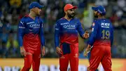 From Left: RCB skipper Faf Du Plessis, Virat Kohli and Dinesh Karthik in this frame. (Getty)