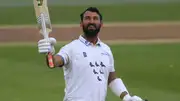 Sussex's star batter Cheteshwar Pujara in this frame. (X)