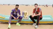 Shreyas Iyer and Pat Cummins in frame (Twitter)