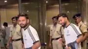 Rishabh Pant during Team India's departure for US for T20 World Cup. (Screengrab-X)